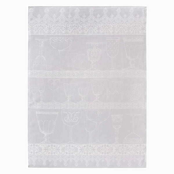 Le Jacquard Français 100% Linen Tea Towel - Cristal White