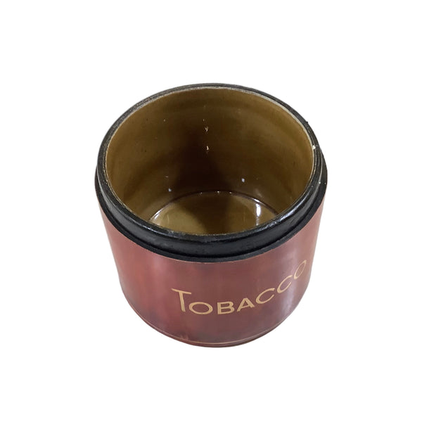 Vintage Italian Leather Tobacco Container 1960