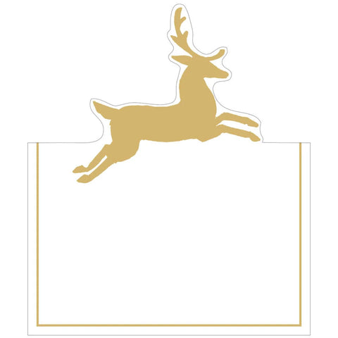 Leaping Deer Foil Die-Cut Place Cards - 8 Per Package