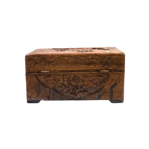 Vintage Carved Wooden Box