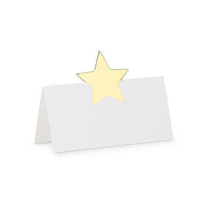Star Folded Placecards. 12 Pieces