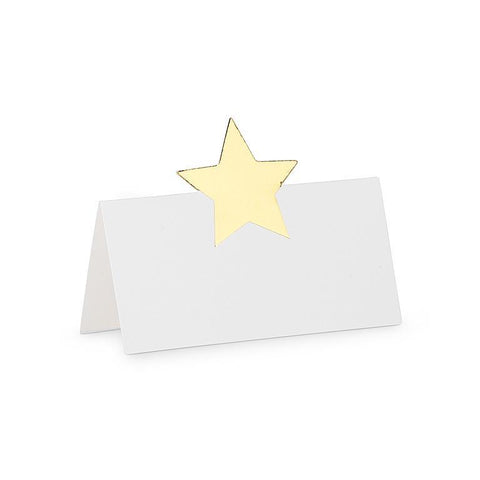 Star Folded Placecards. 12 Pieces