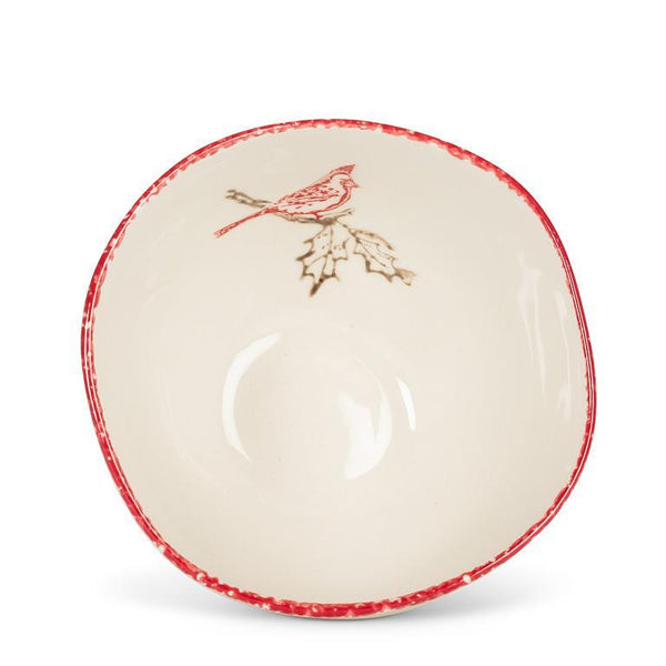 Cardinal Stamp Small Deep Bowl
