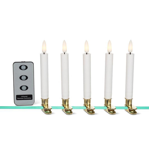 Small LED Tree Candles w/ Remote Set Of 10