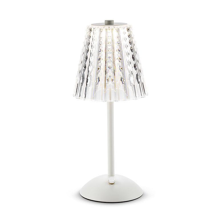 Crystal Shade LED Table Light - White