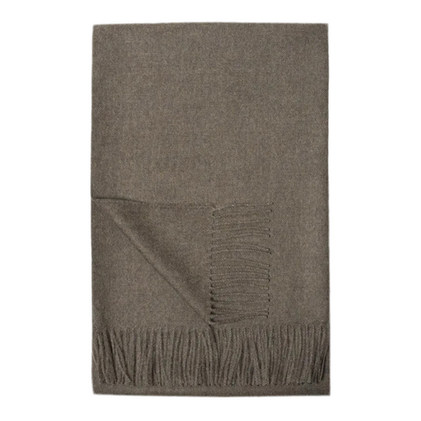 Baby Alpaca Wood Bark Melange Throw