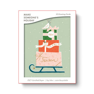 Gifting Sleigh Holiday 10 Greeting Cards