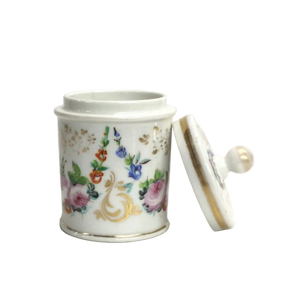 Vintage Floral Porcelain Lidded Jar
