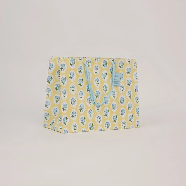 Hand Block Printed Gift Bags - Scallop Tiles Alaska