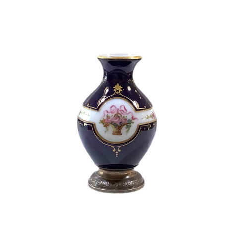 Vintage Limoges French Navy Vase