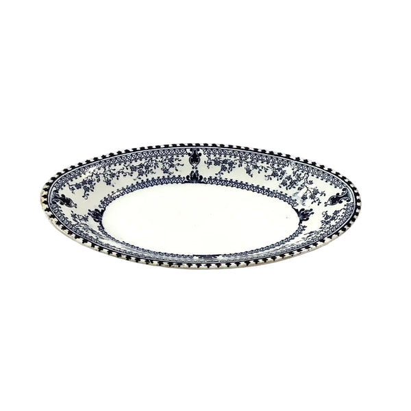 Vintage Blue & White “Dorothy” Oval Dish