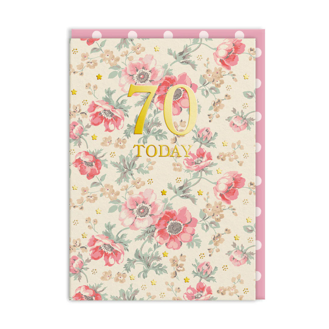 70 Today Anenome Birthday Card