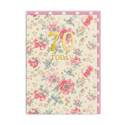 70 Today Anenome Birthday Card