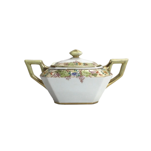 Vintage Nippon Porcelain Lidded Sugar Bowl