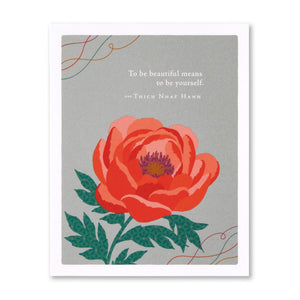To Be Beautiful Means To Be Yourself Card
