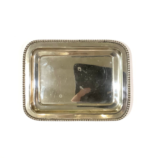 Vintage Petite Rectangular Silver Tray
