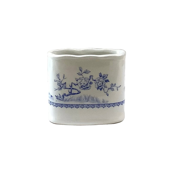 Vintage Furnivals “Quail Blue” Porcelain Match Holder