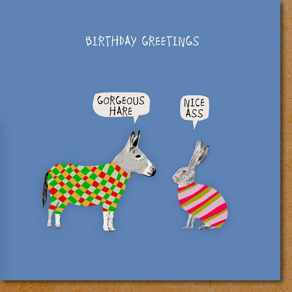 Gorgeous Hare, Nice Ass Birthday Cards
