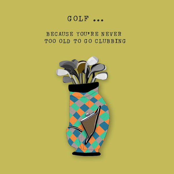 Golf-Themed Birthday Card for Enthusiasts