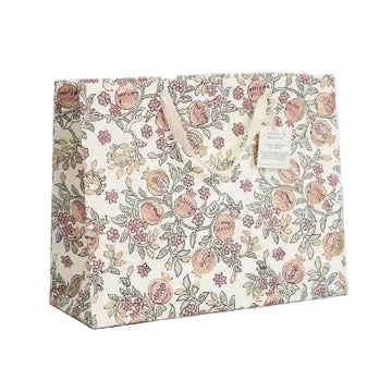 Hand Block Printed Gift Bag - Pomegranate Pink Earth