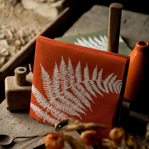 Dinner Napkins - Françoise Paviot - Fougere Orange