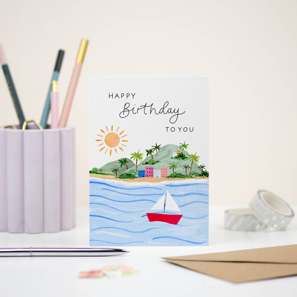 Happy Birthday Sailing Card 
