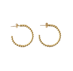 Gold Dipped Brass Hoop Earrings
