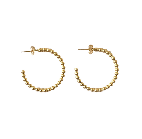 Gold Dipped Brass Hoop Earrings