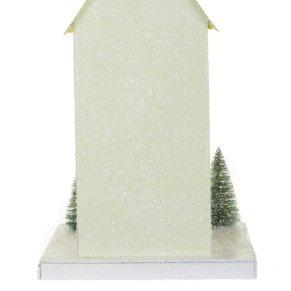 Pastel Green Card Illuminated House