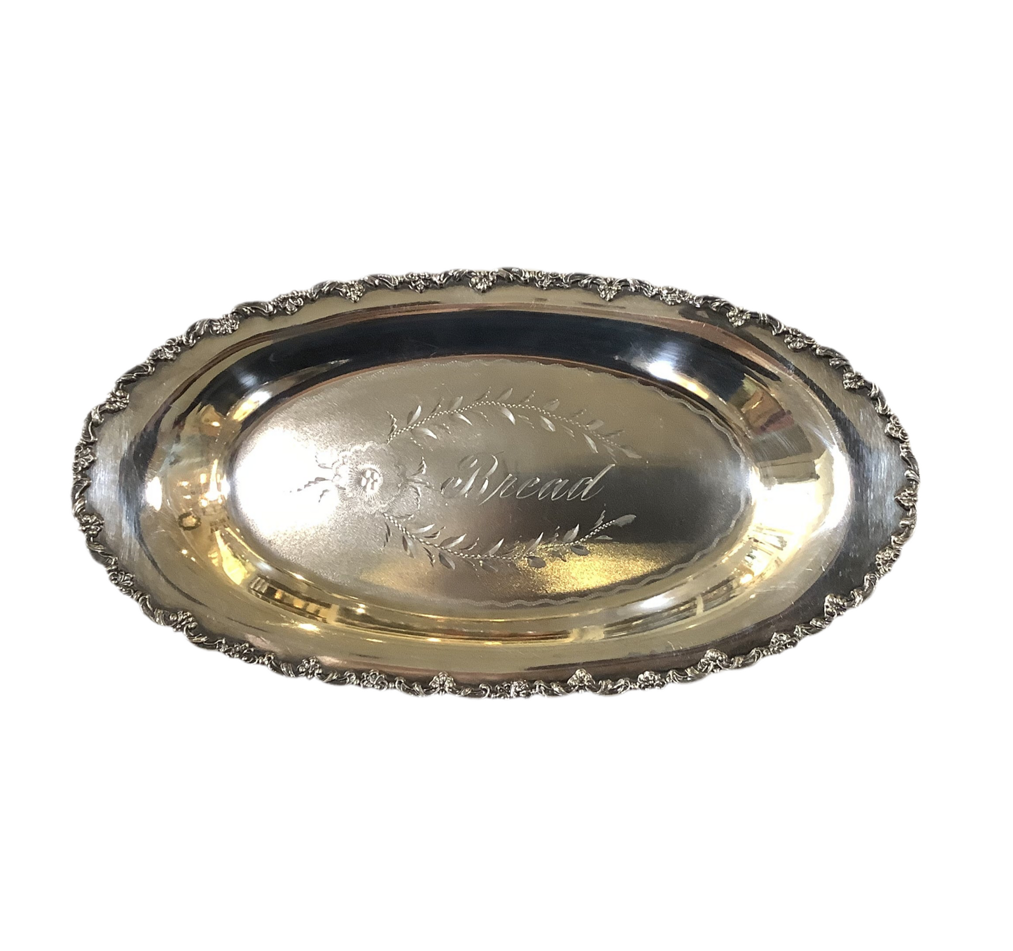 Vintage Oval Silver-Plated Platter