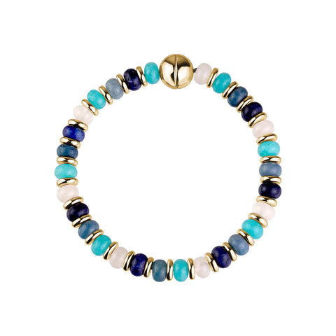 Blue & Gold Magnetic Bracelet