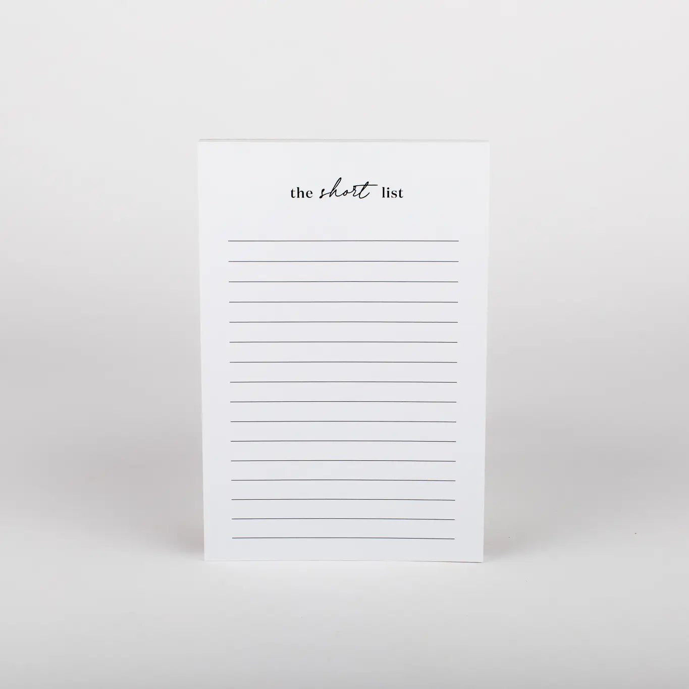 The Short List Notepad – Jacaranda Tree & Co