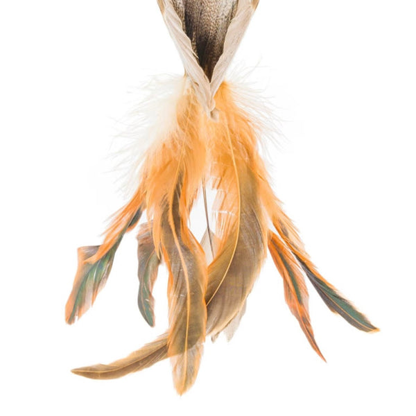 Brown Feathered Bird Clip-On Ornament