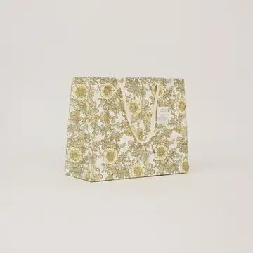 Hand Block Printed Large Gift Bag - Buttercream