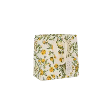 Hand Block Printed Gift Bags - Song Birds Sunshine