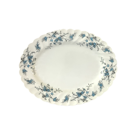Vintage "Forget Me Knot" Myott Staffordshire, England Bone China Oval Platter