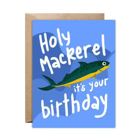 Holy Mackerel Birthday Card