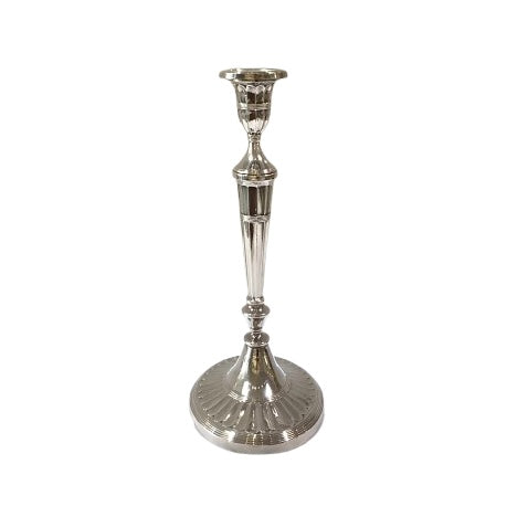 Vintage Silver-Plated Neo-Classical Candlesticks Pair