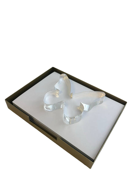 Acrylic Napkin Weight - Clear Butterfly