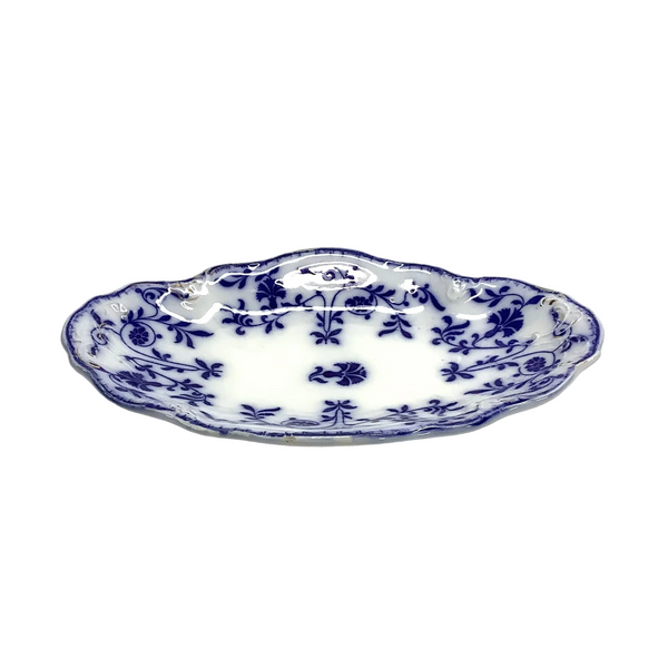 Vintage “Colonial” Flow Blue Oval Dish