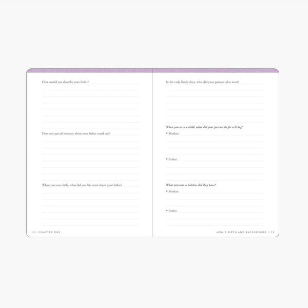 Mom's Story - Keepsake Memory Journal
