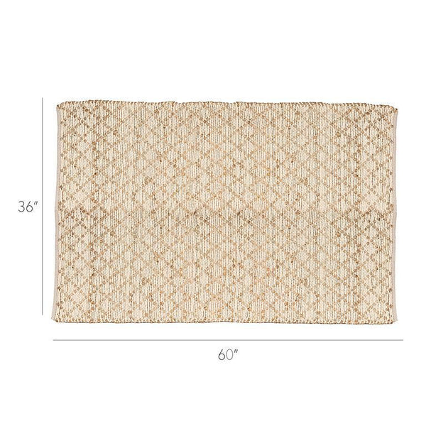 Small Diamond Weave Jute Rug