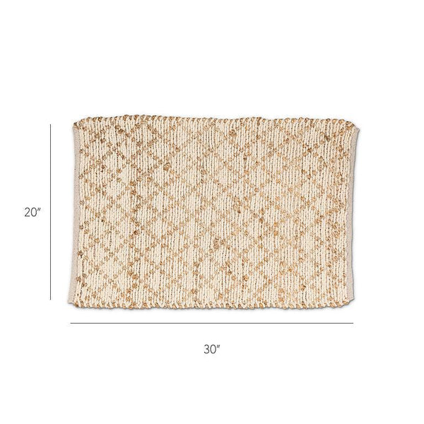 Small Diamond Weave Jute Rug