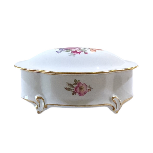 Vintage Porcelain “JL Menau, Graf Von Henneberg” Porcelain Lidded Trinket Box