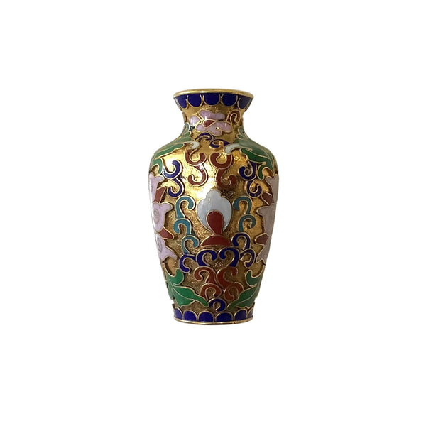 Vintage Cloisonne Mini Enamel Bud Vase