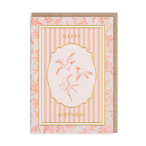 Cottagecore Collection of Birds Birthday Card