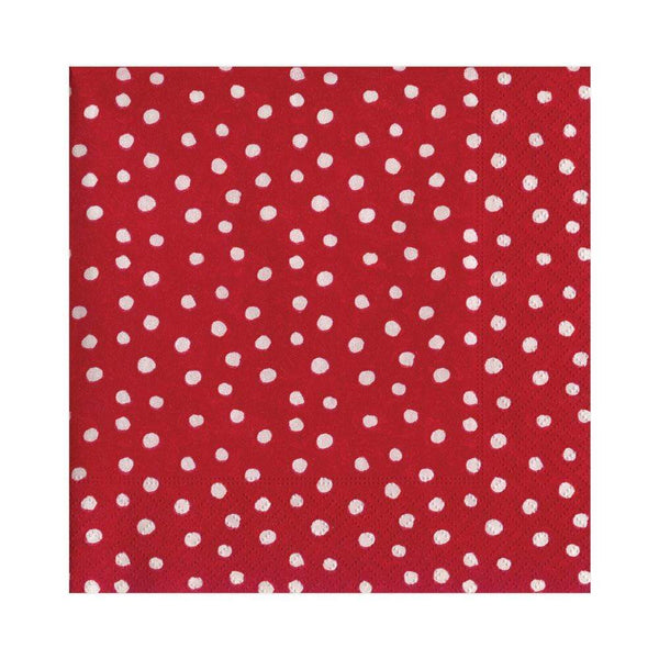 Luncheon Napkins - Small Dots Red
