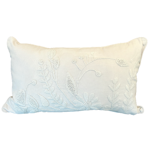 Floral Mineral Blue Pillow