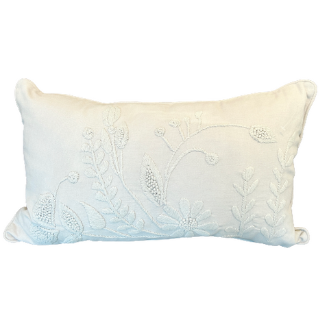 Floral Mineral Blue Pillow