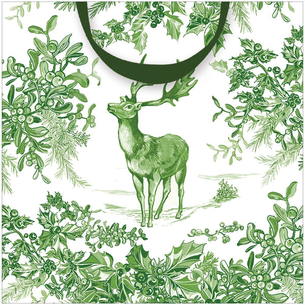 Christmas Toile Green Gift Bags